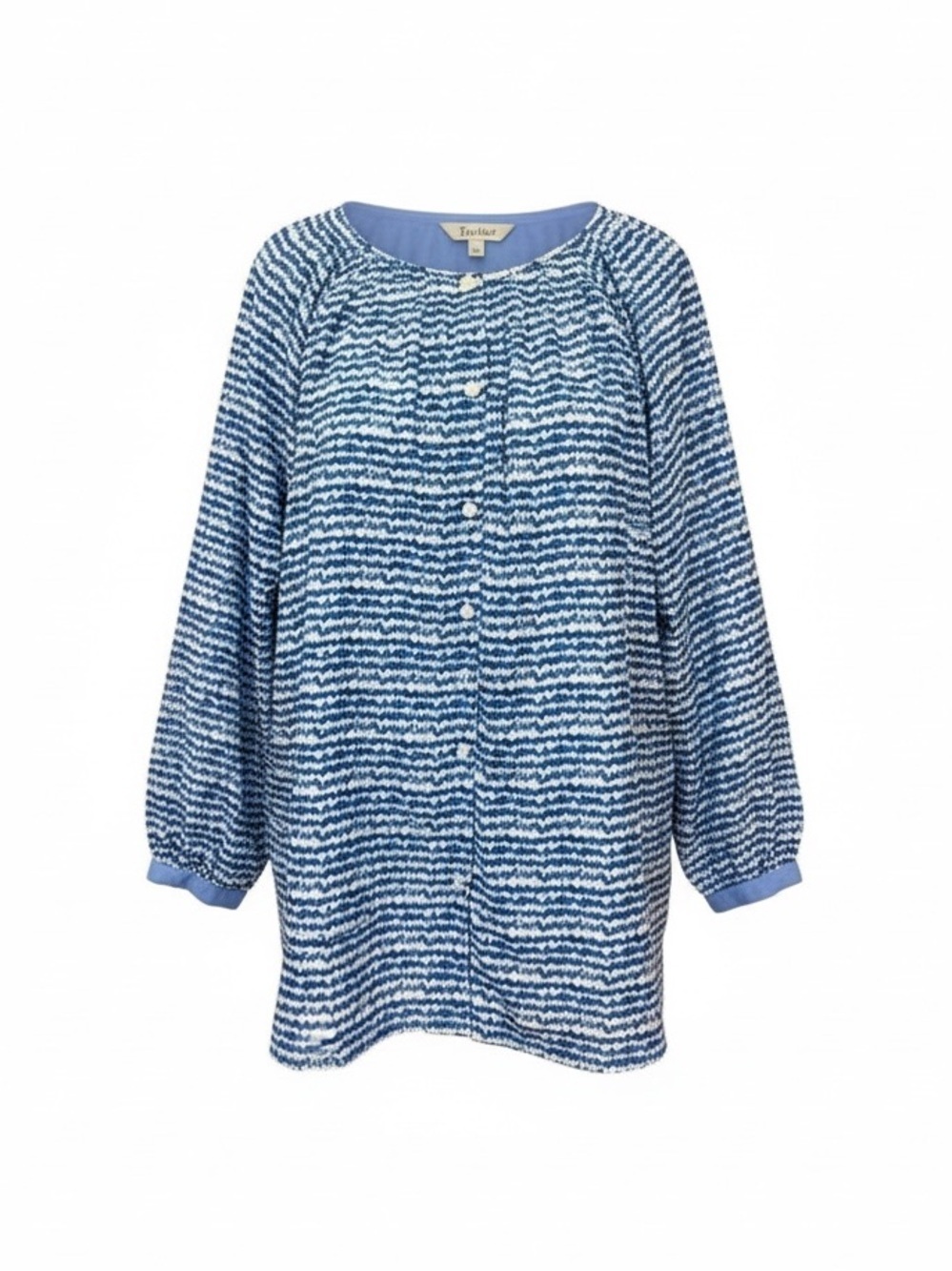Tucker NYC The Classic Blouse Cobalt Sound Silk Cotton XL NWT